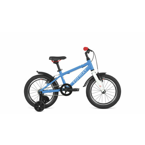 Детский велосипед Format Kids 16 (2022), синий матовый все модели велосипедов и самокатов format детский велосипед format kids 16 2021 16 бирюзовый матовый