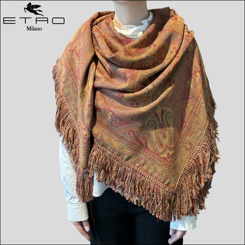 Палантин ETRO,140х140 см, красный палантин sophie ramage 140х140 см желтый