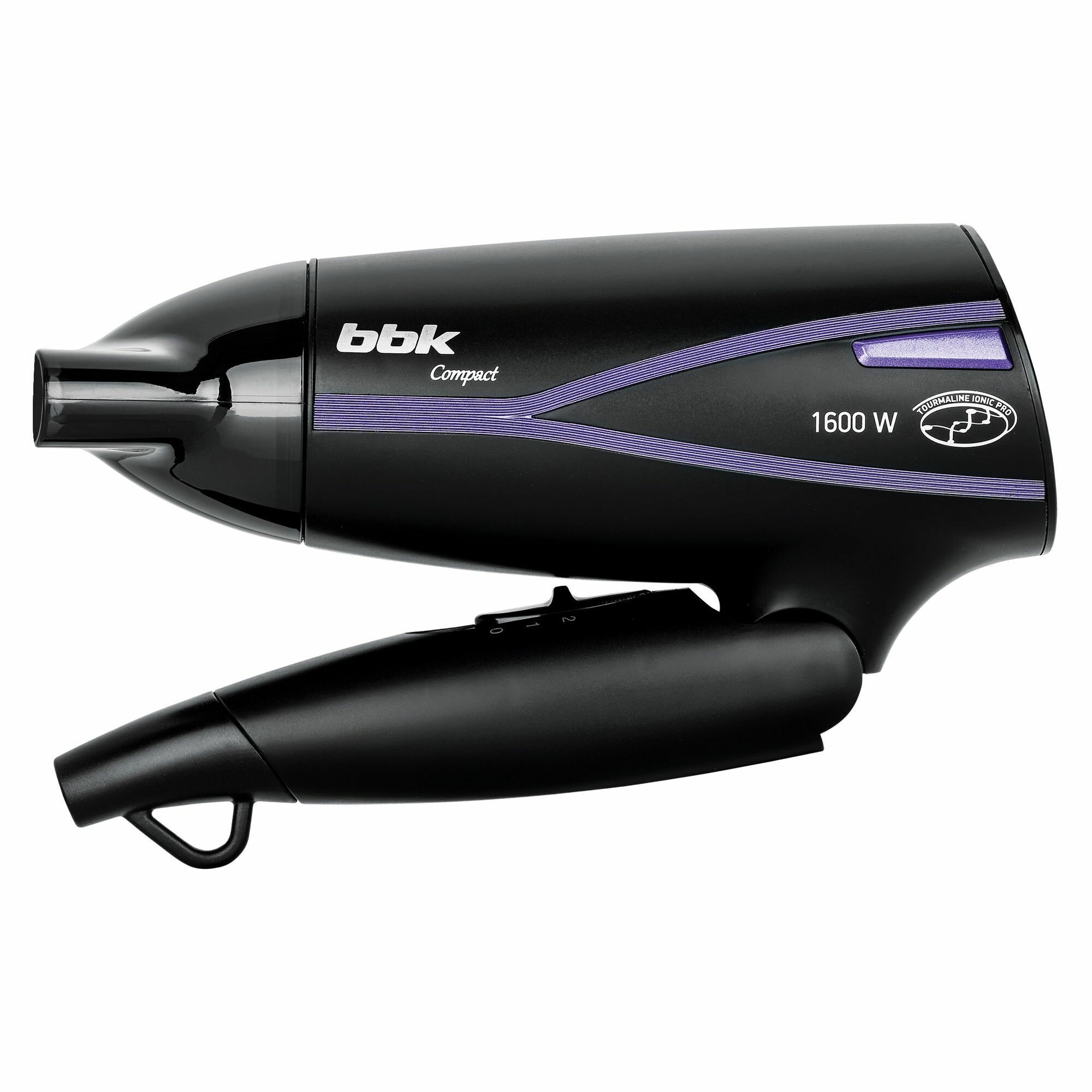 Фен (BBK BHD1608I черный/фиолетовый)