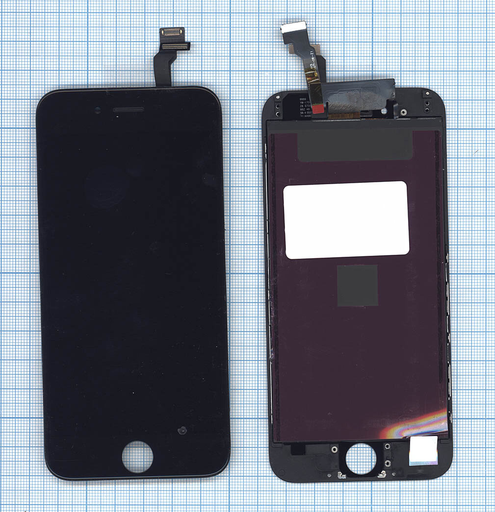 Дисплей (экран) в сборе с тачскрином для iPhone 6 (Tianma) черный / 1334x750