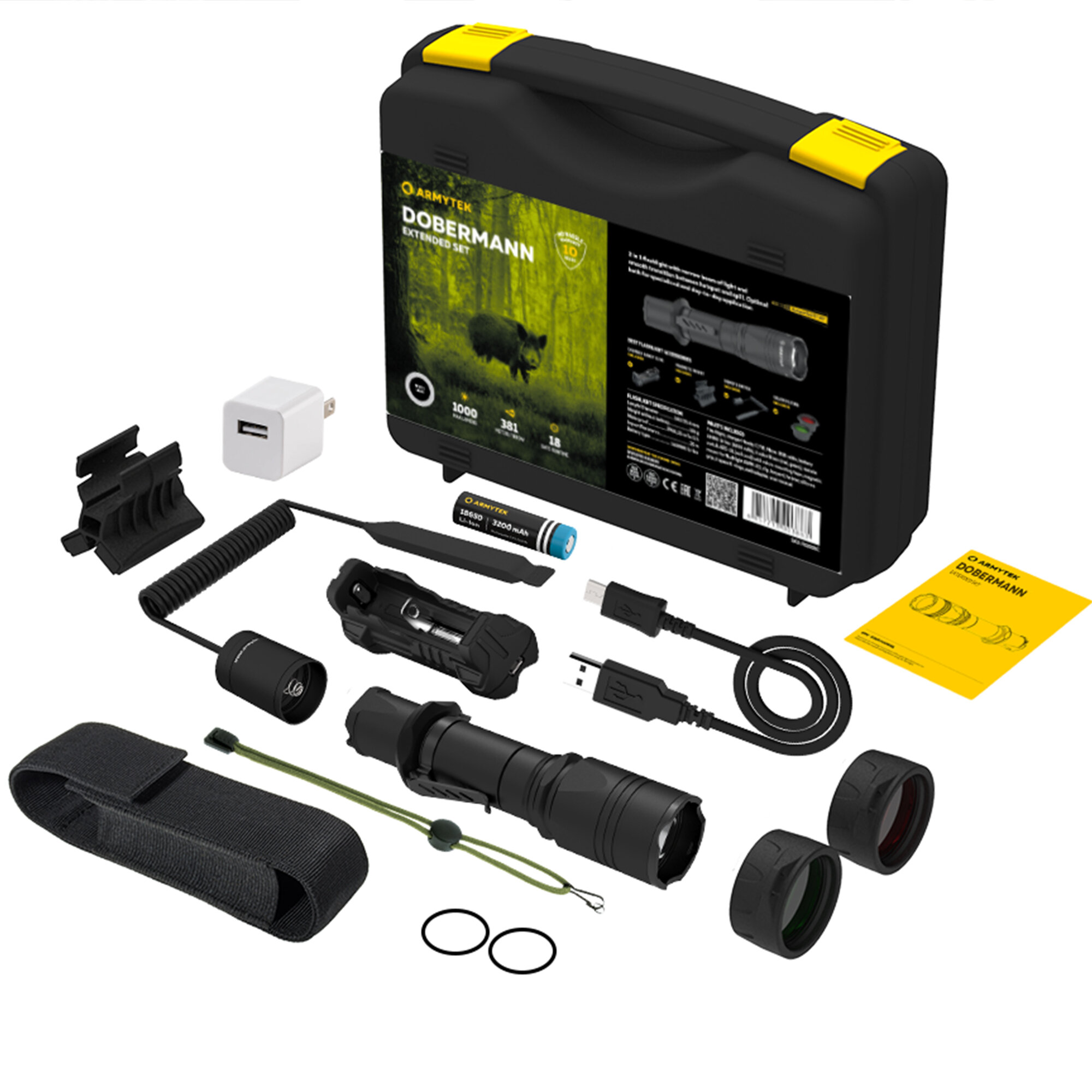 Тактический фонарь Armytek Dobermann Extended Set