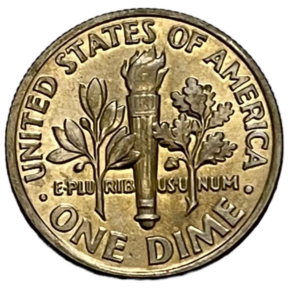 США 10 центов (1 дайм) 1989 г. (Dime, Рузвельт) (P)