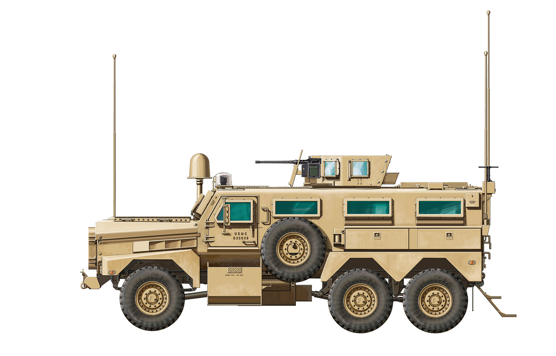 MENG Сборная модель Бронетранспортер COUGAR 6x6 MRAP 1/35, SS-005 - фото №14