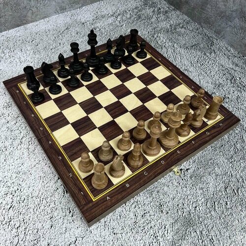 Шахматы Турнирные Складные Бук с утяжеленными фигурами, 37х18.5х4.5 см шахматы деревянные турнирные с утяжеленными фигурами