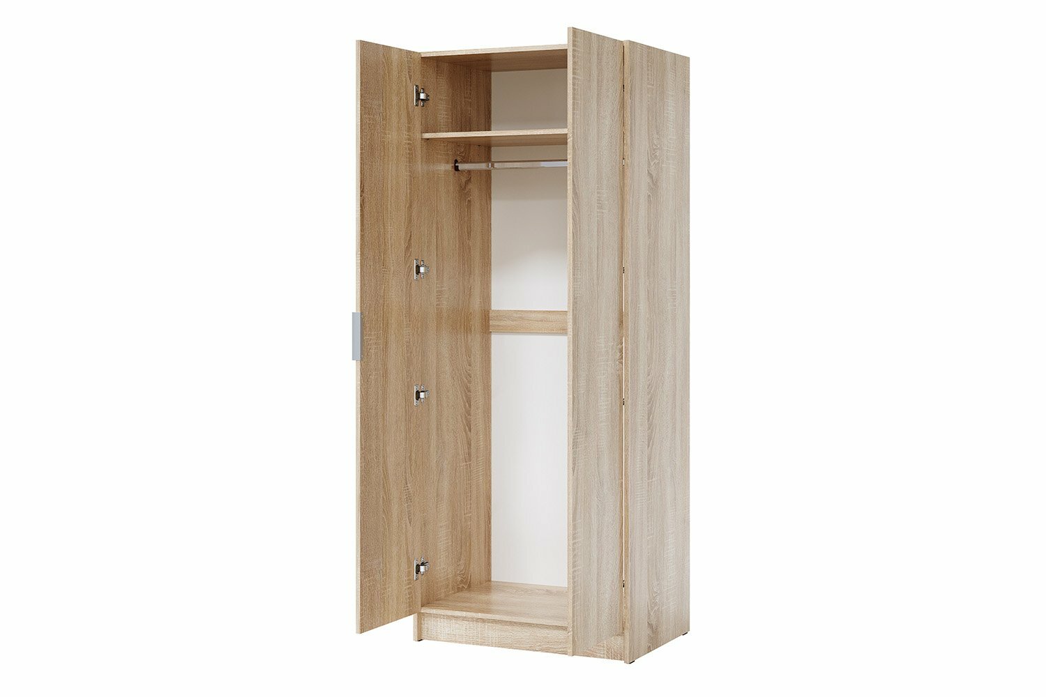 Шкаф 2-дверный Лофт, для одежды, 80х202,1х57,5 см, напольный, ЛДСП, цвет дуб сонома — фото 1