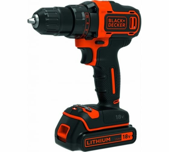 Аккумуляторная дрель-шуруповерт Black+Decker BDCDD186K1B