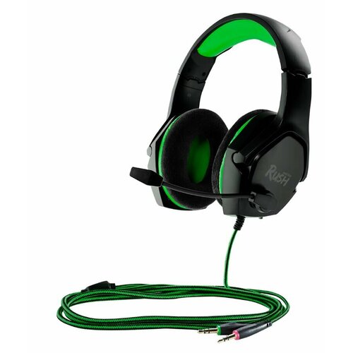 Наушники гарнитура PC игр Smartbuy Rush Aspid SBHG-9760 черно-зеленая