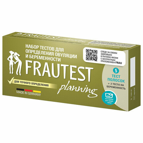 Тест на овуляцию и беременность FRAUTEST PLANNING набор тестполосок 52 шт 102020021