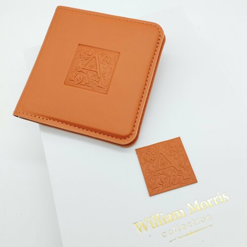 фото Кошелек william morris, фактура глянцевая, оранжевый