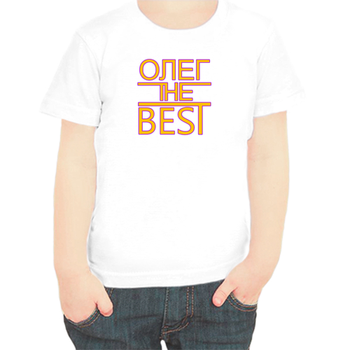 Футболка , размер 116, белый футболки print bar олег best of the best og brand