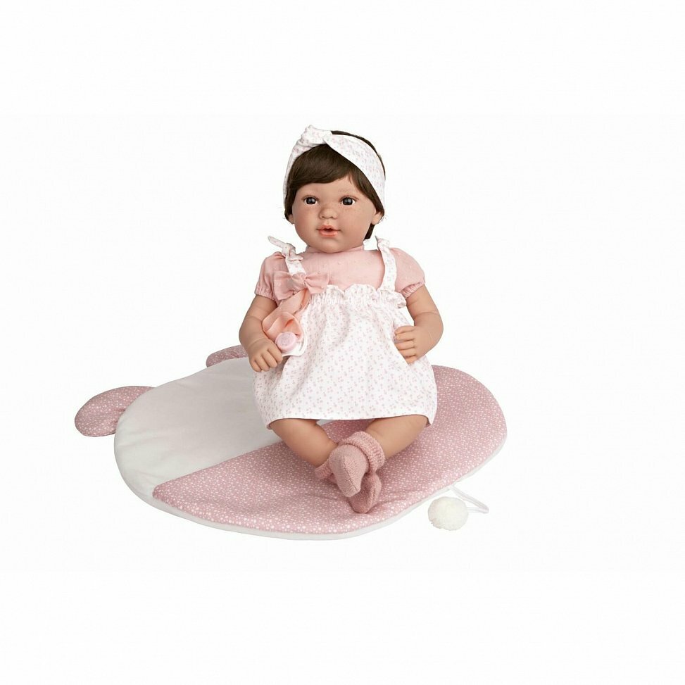 Кукла Arias ELEGANCE IRIA мягкая с винил конечностями в одежде с соской и одеялом 45 см Т22076