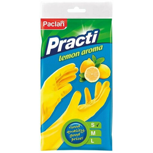 Перчатки Paclan Lemon aroma размер S x 3шт