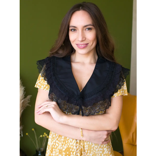 Съемный воротник Неушанка, черный