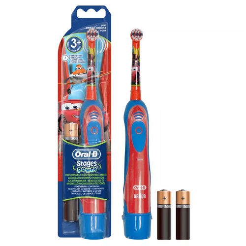Детская электрическая зубная щетка Oral-B Stages Power на батарейках Тачки 3 249000₽