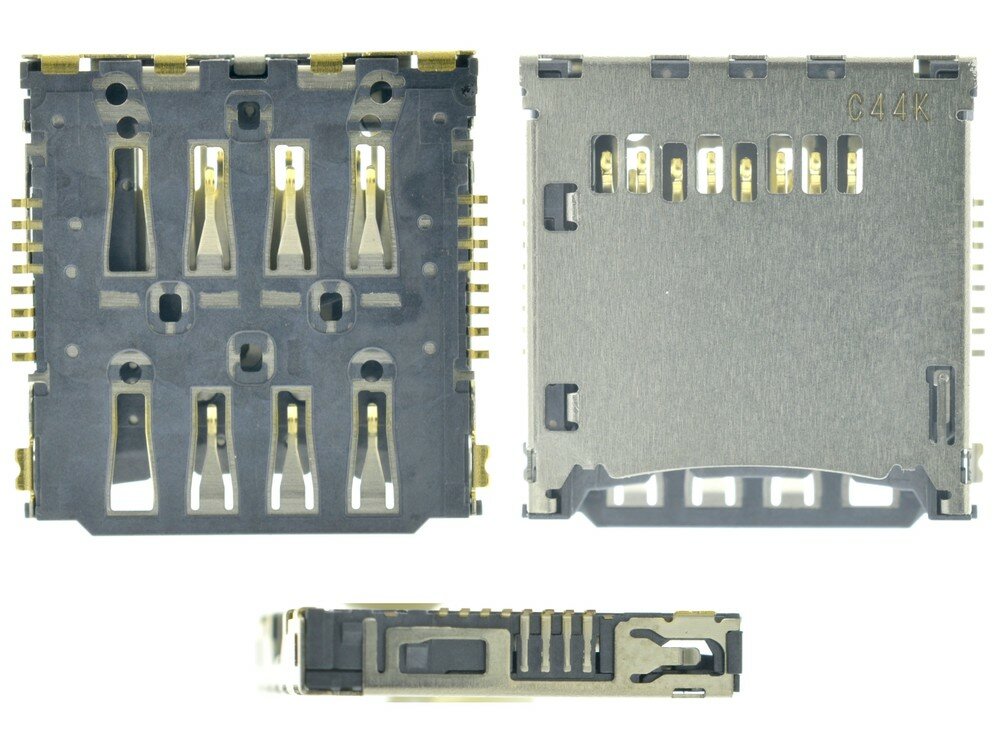 Разъем Micro-Sim+MicroSD 15-16mm x 14-15mm x 2,9mm Sony Xperia V LT25 и др.