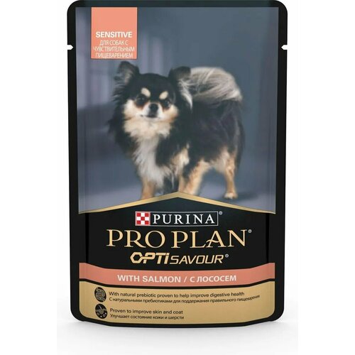 Purina PRO PLAN Adult Sensitive Консервированный корм для взрослых собак с чувствительным пищеварением, лосось, 85 г