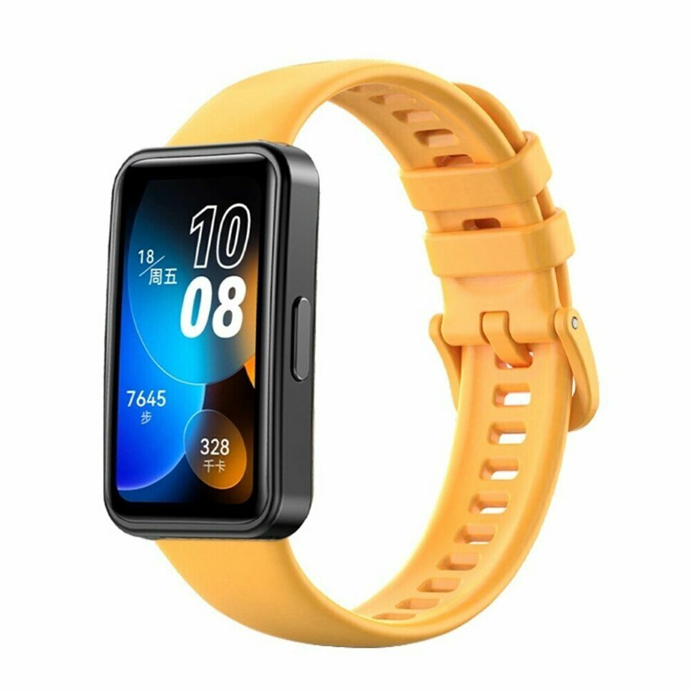 Силиконовый ремешок для HUAWEI Band 8 (желтый)