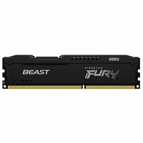 Модуль памяти Kingston 8GB DDR3 1866MHz DIMM FURY Beast Black оперативная память kingston fury beast 8 гб ddr4 3733 мгц dimm cl19 kf437c19bb 8
