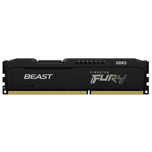 Модуль памяти Kingston 8GB DDR3 1866MHz DIMM FURY Beast Black оперативная память so dimm 4 гб ddr3 1866 мгц kingston fury impact black kf318ls11ib 4 pc4 14900