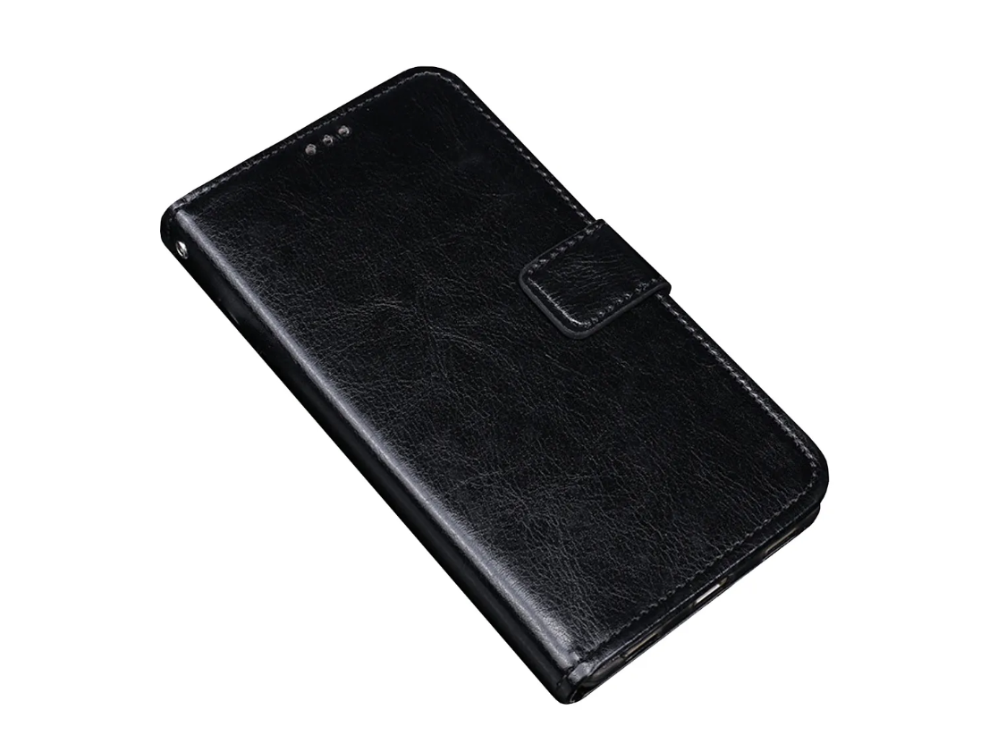 Чехол-книжка MyPads Porta Biglietti для Samsung Galaxy A33 5G из импортной искусственной кожи с подставкой застежкой и визитницей, черный