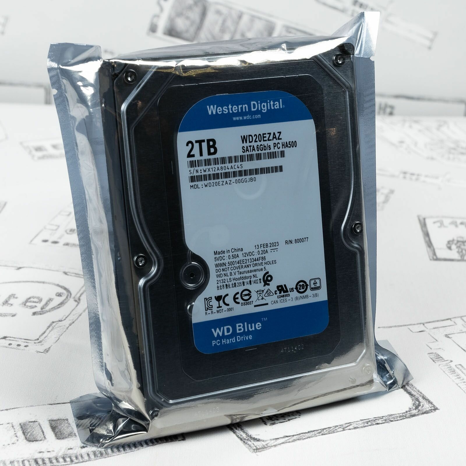 Жесткий диск WD Blue , 2Тб, HDD, SATA III, 3.5" - фото №11