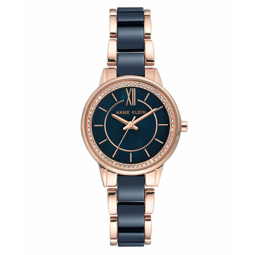 Наручные часы ANNE KLEIN Часы наручные женские Anne Klein 3344NVRG, Кварцевые, 38 мм, розовый