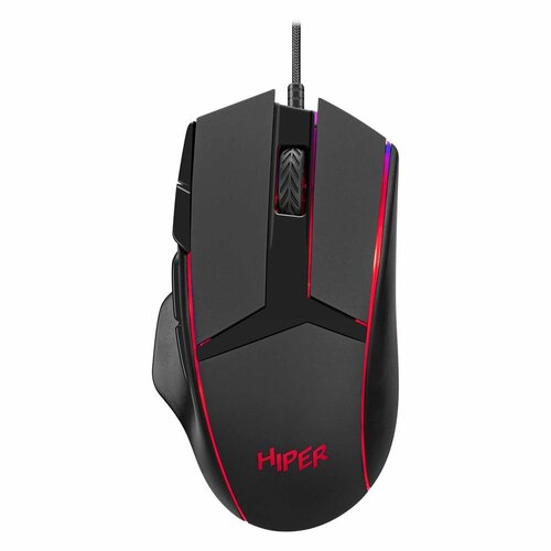 мышь hiper quantum qm 1 проводная игровая для pc чёрный 4603721480289 Игровая мышь HIPER WRDGM-1