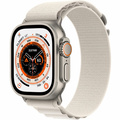 Умные часы Apple Watch Ultra 49 мм GPS Cellular титан ремешок Alpine Сияющая звезда 9499000₽