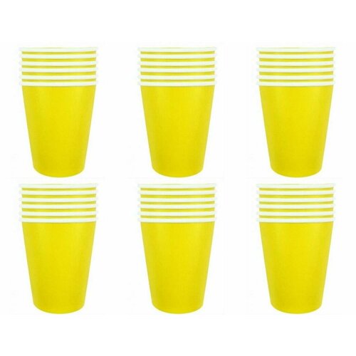 Домашний сундук Набор бумажных стаканов 250 мл, 6 шт в уп, 6 уп