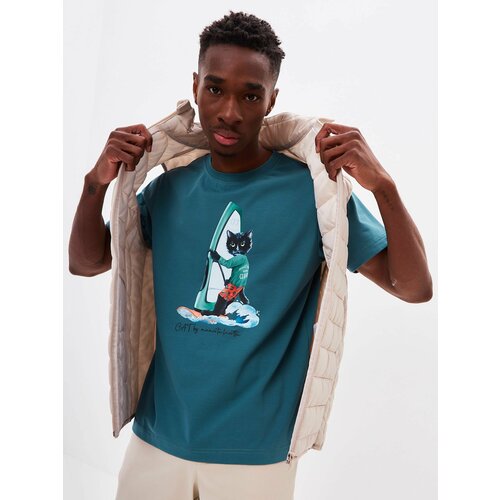 фото Футболка manii'ta lacitta, размер s, бирюзовый