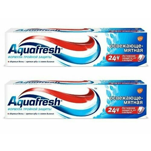 Aquafresh Зубная паста Освежающе-мятная, 100 мл, 2 шт