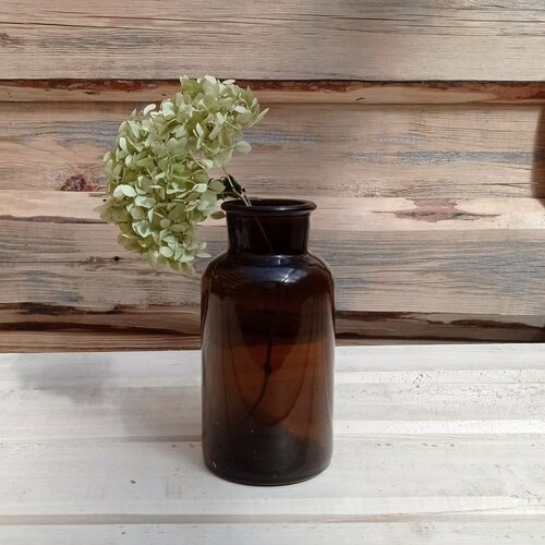 Ваза стеклянная 500 мл в стиле Loft Банка аптекарская Штанглас темное стекло аптечный Стакан для зубных щеток 972₽