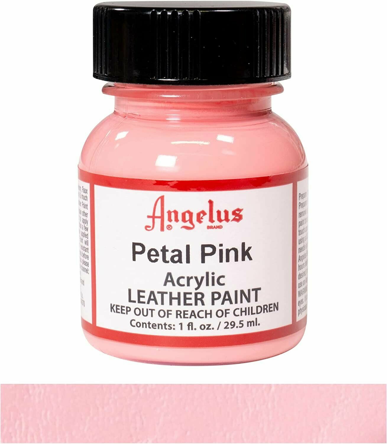 Акриловая художественная краска Angelus для ткани и кожи, Petal pink 189 (нежно-розовый), 29.5 мл