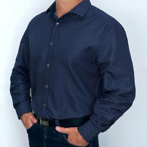 фото Рубашка westcolor, размер 6xl, синий