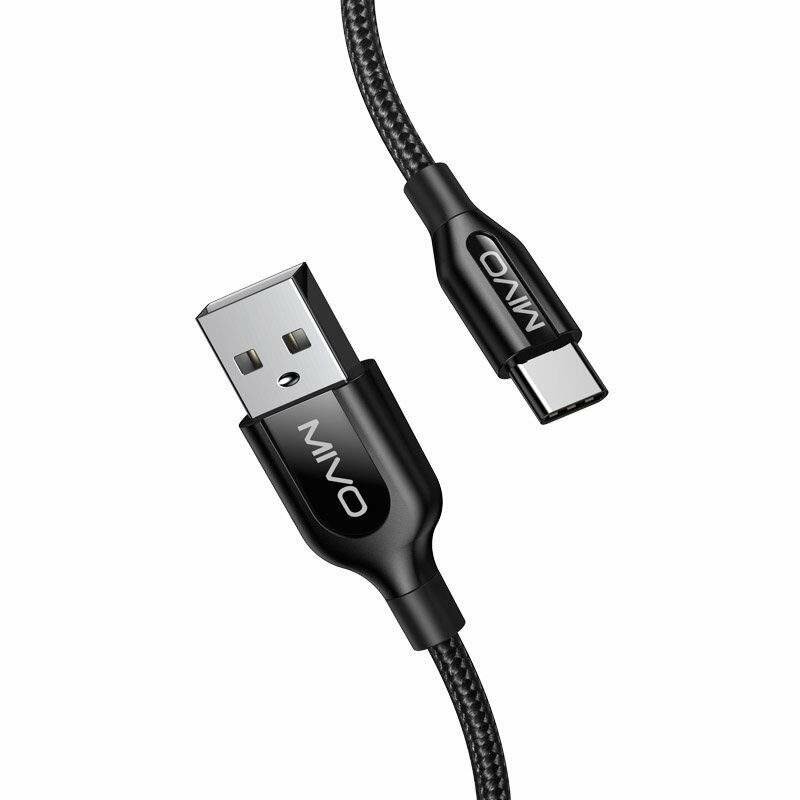 Шнур для зарядки с разъемом USB-Type-C Mivo MX-44T 1 метр/Шнур с быстрой зарядкой / Провод для зарядки телефона