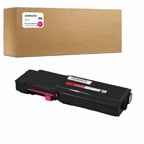 Картридж 106R02234 для Xerox Phaser 6600/WC6605 6K Magenta Compatible (совместимый) тонер картридж 106r02230 повышенной емкости для xerox phaser 6600 wc6605 пурпурный 6000 стр аналог артикулу 106r02234 чип в комплекте