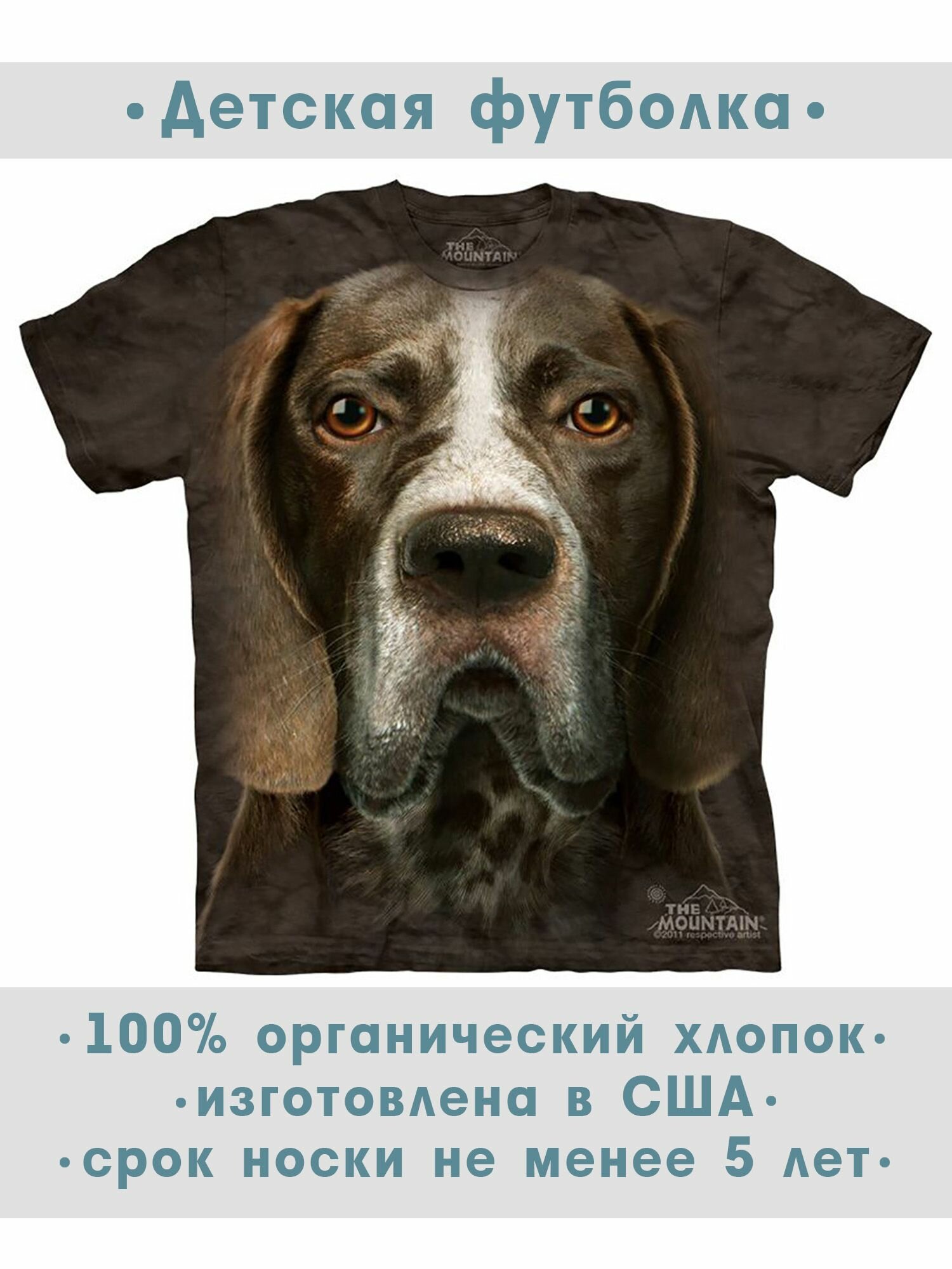 Футболка детская The Mountain "German Shorthaired Pointer Face"