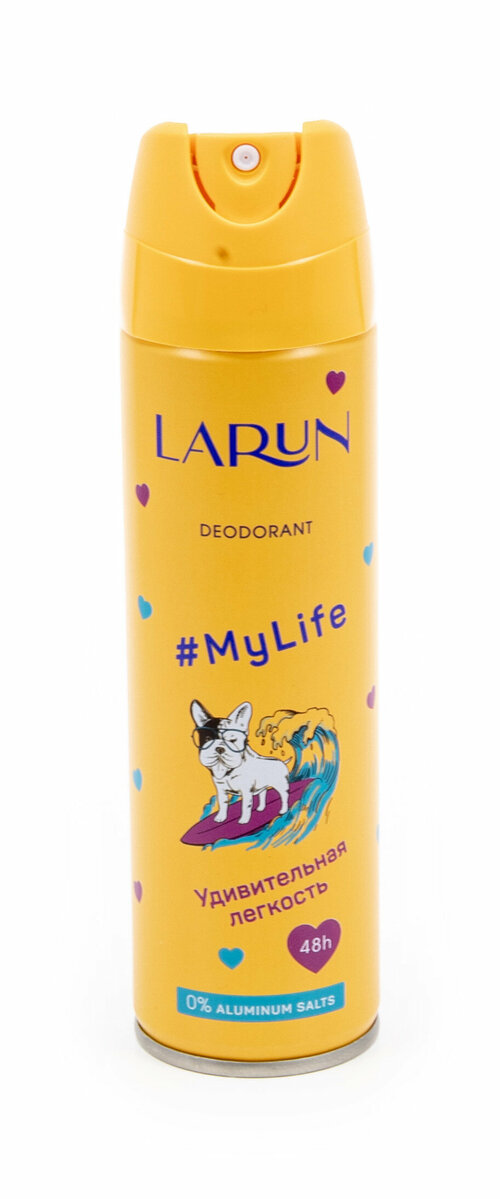 Дезодорант женский Larun / Ларун Удивительная легкость спрей 150мл / защита от пота и запаха