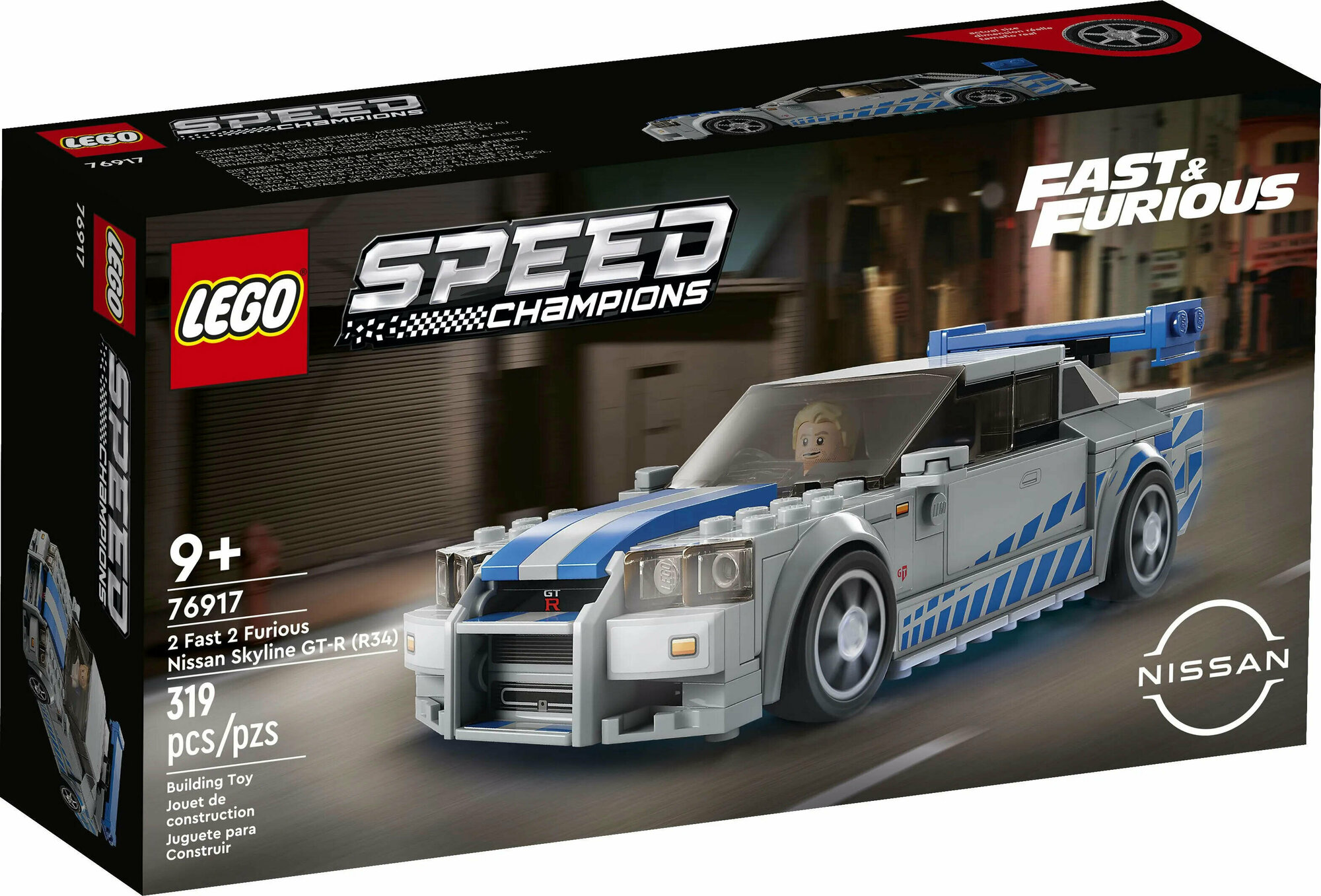 LEGO Speed Champions 76917 2 Форсаж 2 Nissan Skyline GT-R (R34)