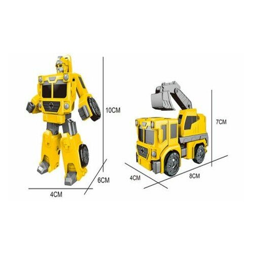 Робот-трансформер 1TOY Тракботы Экскаватор робот трансформер 1toy тракботы пожарный автоподъемник 10 см