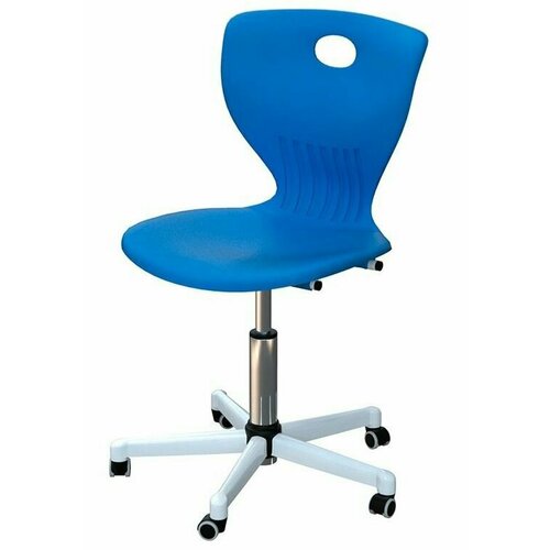 Стул ученический регулируемый на роликах, пластик