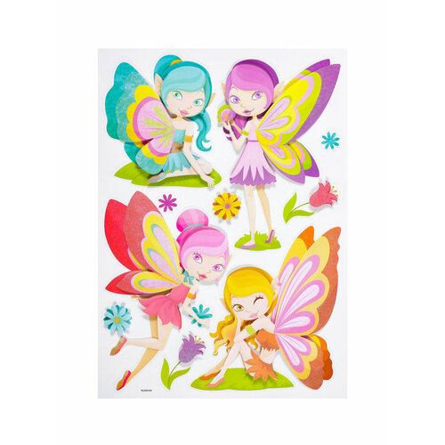 Наклейки для декора Девочки с крылышками 41х29см 447₽