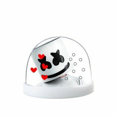 Водяной шар Marshmello, Маршмэллоу №1, Блестки-сердечки