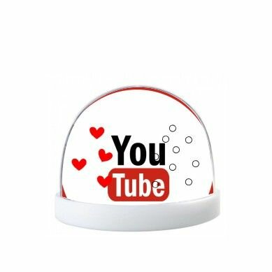 Водяной шар YouTube/ Ютуб №8, Блестки-сердечки