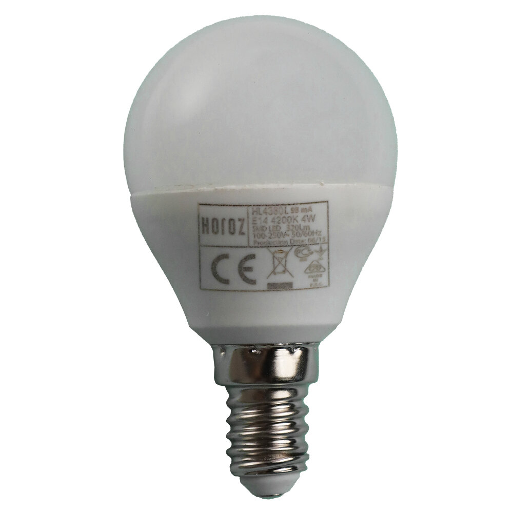 Светодиодная лампа HOROZ ELECTRIC 6 Вт Е27/P дневной свет