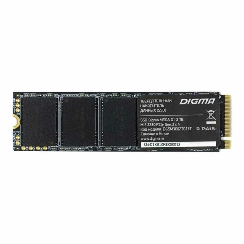 SSD накопитель Digma Mega G1 M.2 2280 PCI-E x4 2Tb DGSM3002TG13T