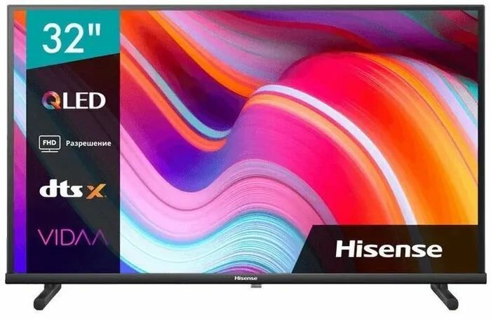 32" Телевизор HISENSE 32A5KQ, QLED & DLED, 1920x1080, 60Гц, черный