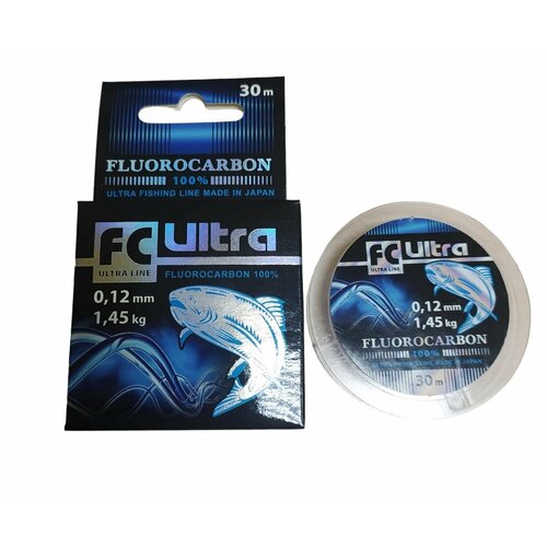 фото Флюрокарбоновая рыболовная леска aqua fc-ultra 0.12 мм 1.45 кг