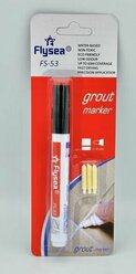 Flysea Маркер краска для плиточных швов Grout Marker (2-4 мм) + 3 запасных наконечника, черный FS-53BLACK