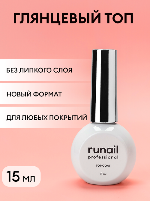 Runail Верхнее покрытие Top Сoat Crystal, прозрачный, 15 мл